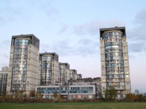 istock residential quarters on the coast in the city at sunset 865824708