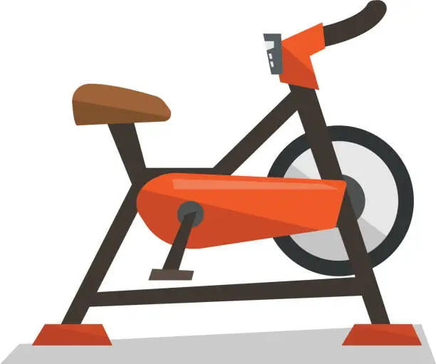 Vector illustration of Stationary exercise bike vector illustration