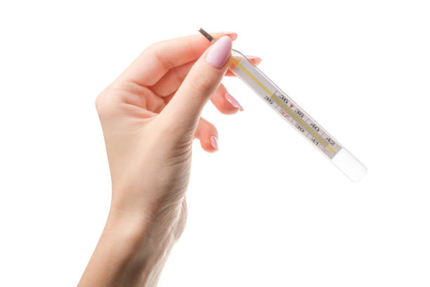 istock Thermometer for body in female hand 865825534