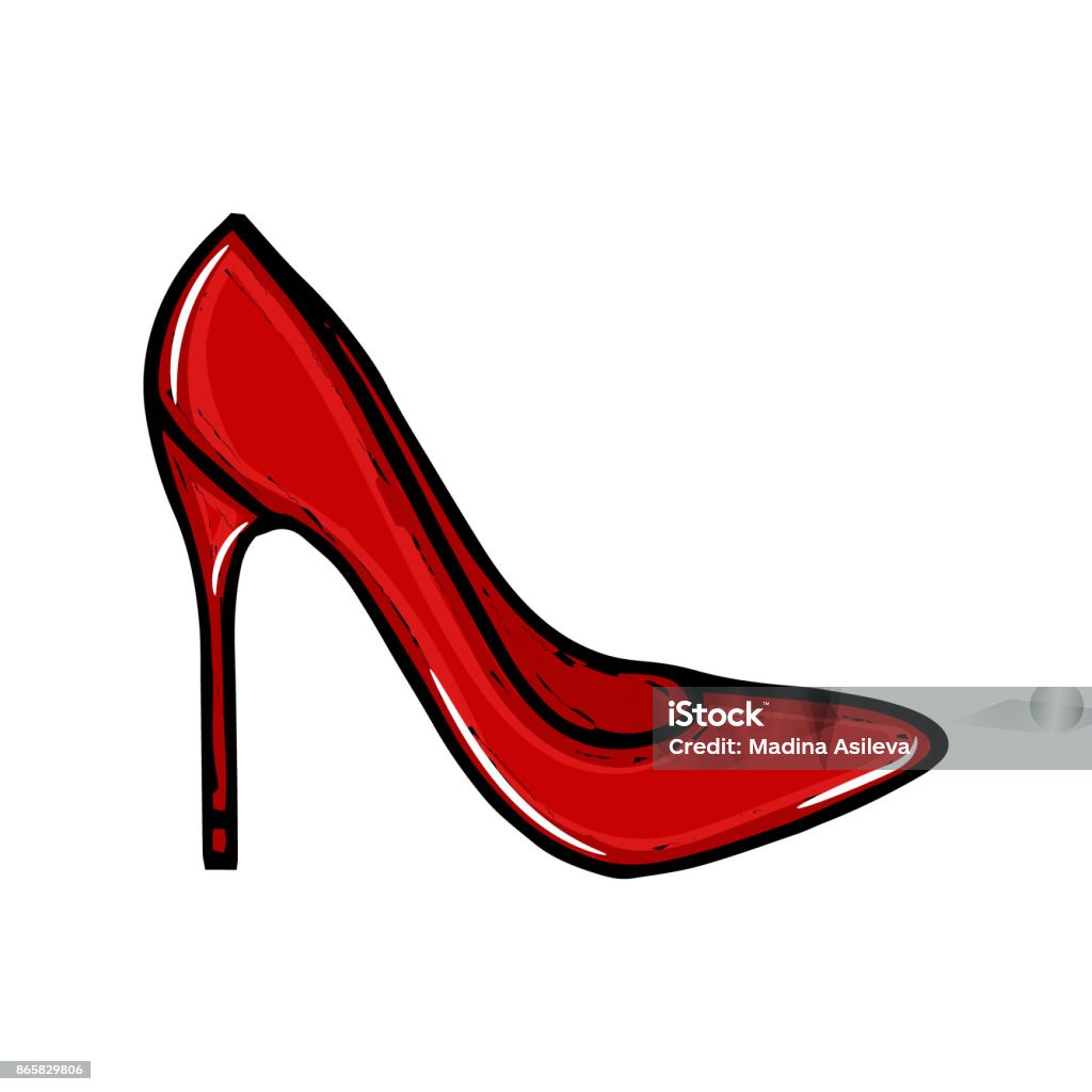 Beautiful Hand Drawn Womens High Heel Shoes Fashionable Womens Shoes Stock  Illustration - Download Image Now - iStock