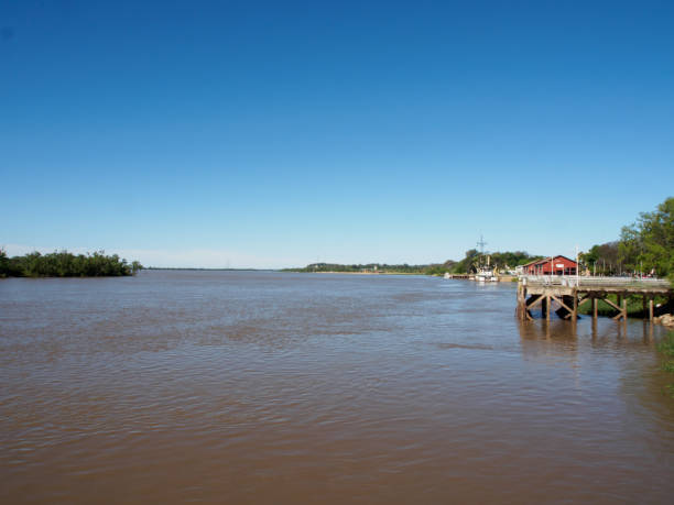 Landscapes walking along the waterfront of the Parana River in the capital Entrerriana