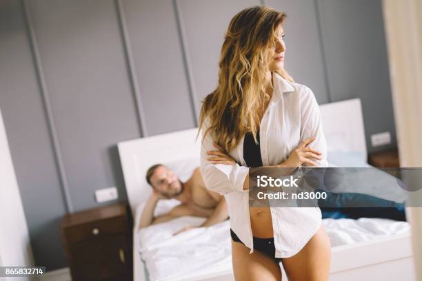 Man And Woman Having Problems In Relationship Stock Photo - Download Image Now - Infidelity, Women, Adult