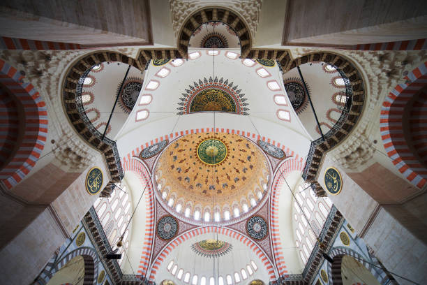 istock Suleymaniye Mosque Ornate Ceiling in Istanbul 865834850