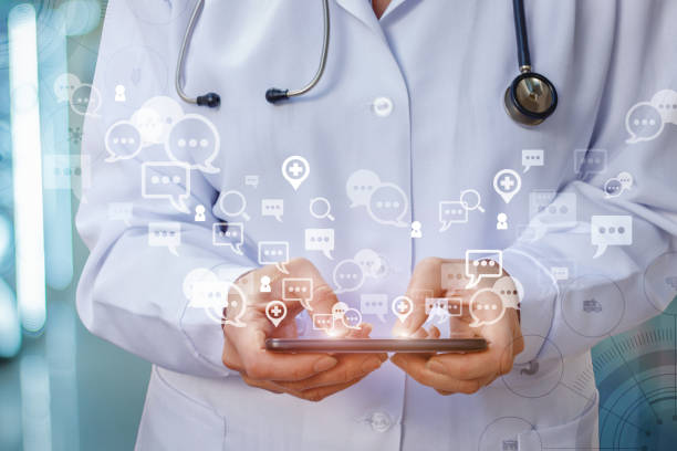 istock Doctor works in a chat with patients . 865836176