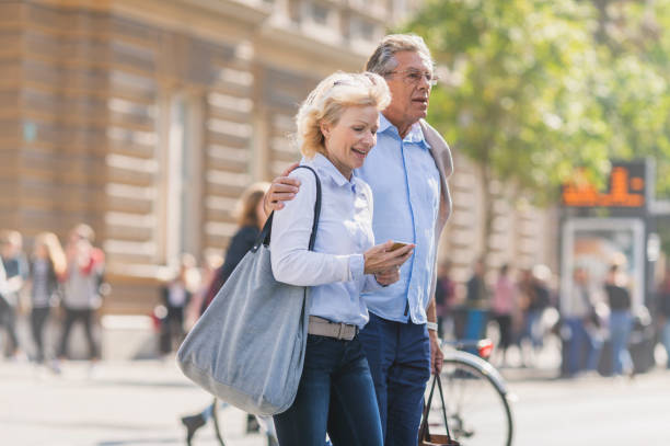 istock Senior couple in the city 865836770