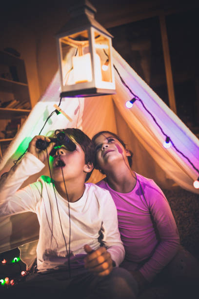 istock Camping in our living room 865840344