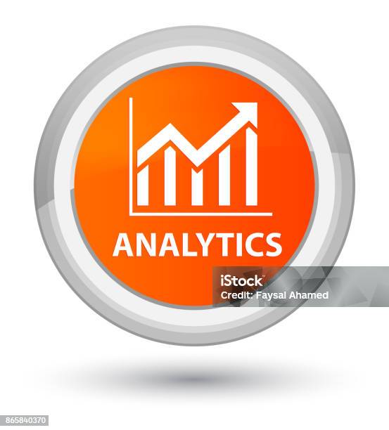 Analytics Button Analytics Prime Orange Round Button Stock Illustration - Download Image ...