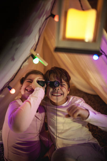 istock Camping in our living room 865840452