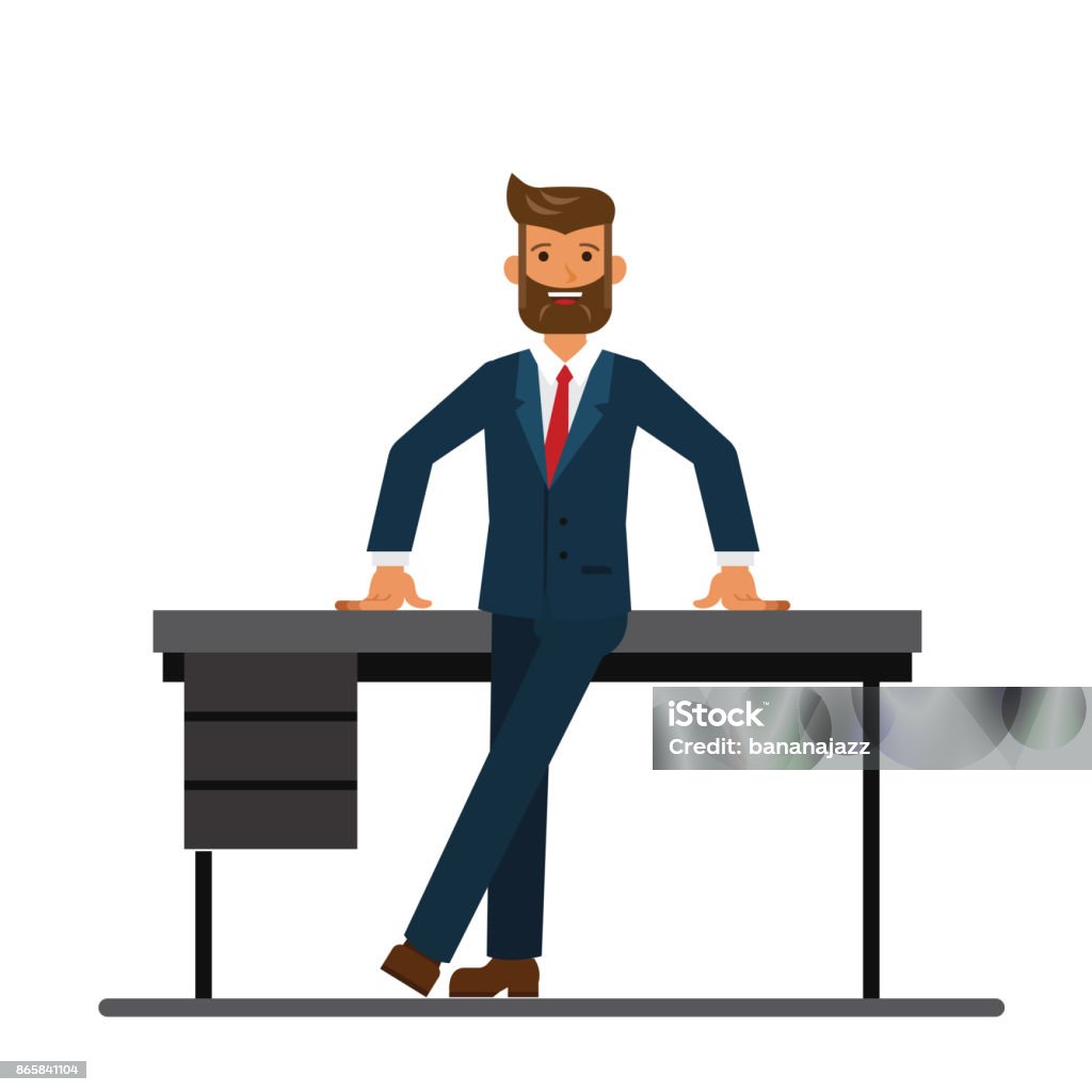 Chủ Tịch Hội Đồng Quản Trị Dựa Vào Một Cái Bàn Trong Văn Phòng ...