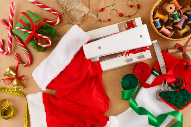 istock Creative prepare for christmas. Details for making creative present. Xmas diy 865843212