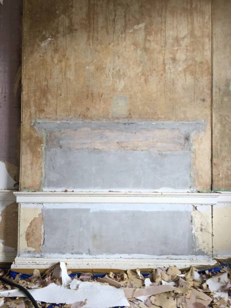 istock Old house renovation stripped bare plaster walls 865849102
