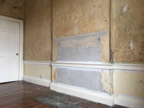 istock Old house renovation stripped bare plaster walls 865849148