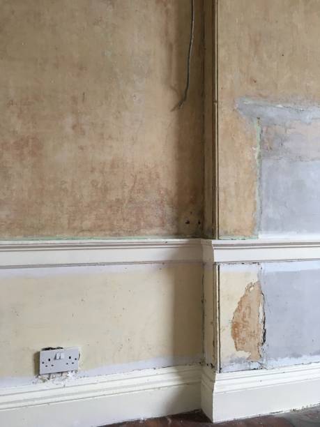 istock Old house renovation stripped bare plaster walls 865849170