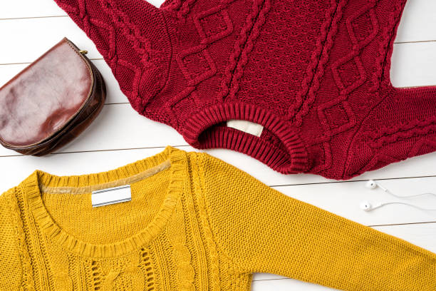 istock Female autumn or winter warm outfit 865849452