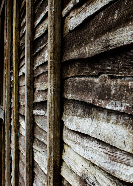 Old wooden house wall
