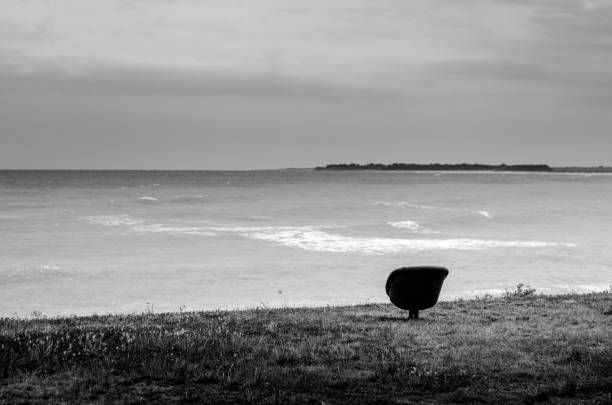 Lonely chair at the seaside