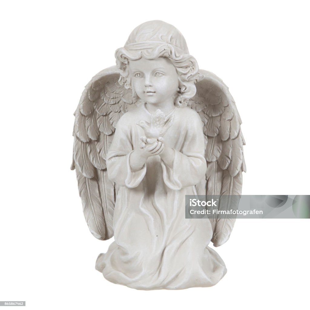 metálico legumbres orificio de soplado Angel En Fondo Blanco Foto de stock y más banco de imágenes de Disfraz de  ángel - Disfraz de ángel, Recortable, Ángel - iStock