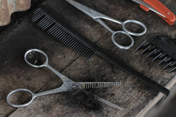 istock classic hair cut barber 865867752