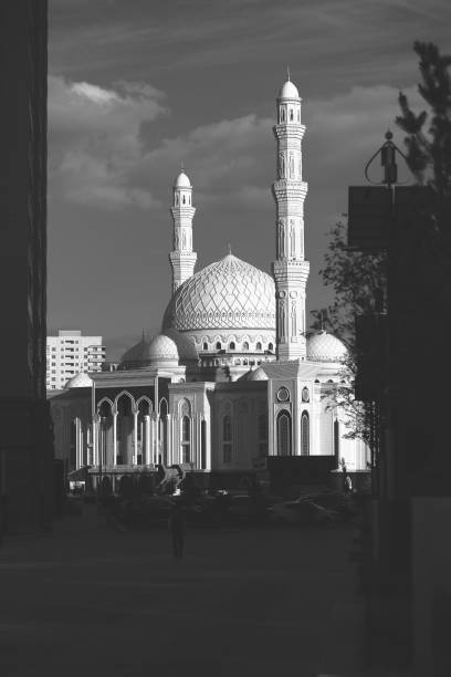istock Mosque shot from the shadows in black and white 865868190