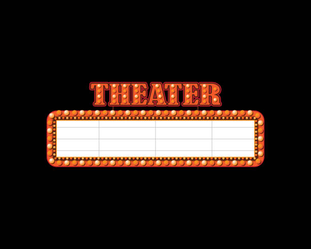istock Brightly theater glowing retro cinema neon sign 865868278
