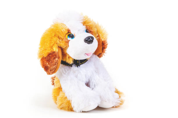 istock Cute toy dog on white background 865868324