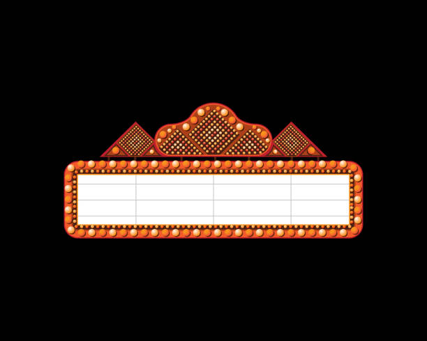 istock Brightly theater glowing retro cinema neon sign 865868442