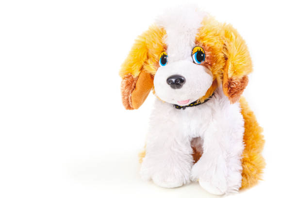 istock Cute toy dog on white background 865870580