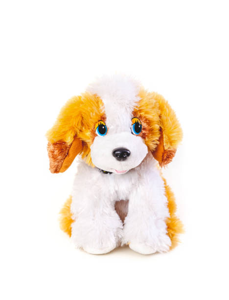 istock Cute toy dog on white background 865870630