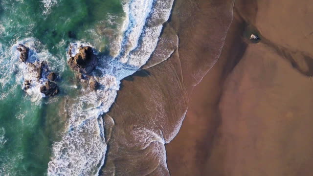 Top Down Aerial View of Dramatic Oregon Coastline