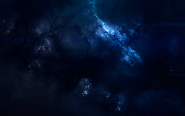istock Science fiction space wallpaper, awesome nebula somewhere in dark deep space. Elements of this image furnished by NASA 865884538