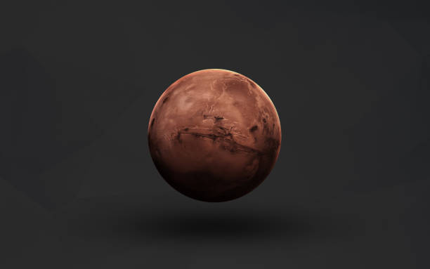 istock Mars - High resolution beautiful art presents planets of the solar system. Minimalistic style art on grey background. This image elements furnished by NASA 865884746