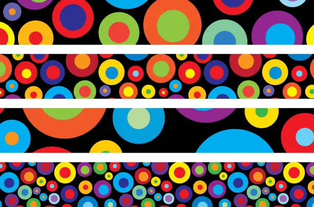 Vector illustration of Pop Art Spots Banners