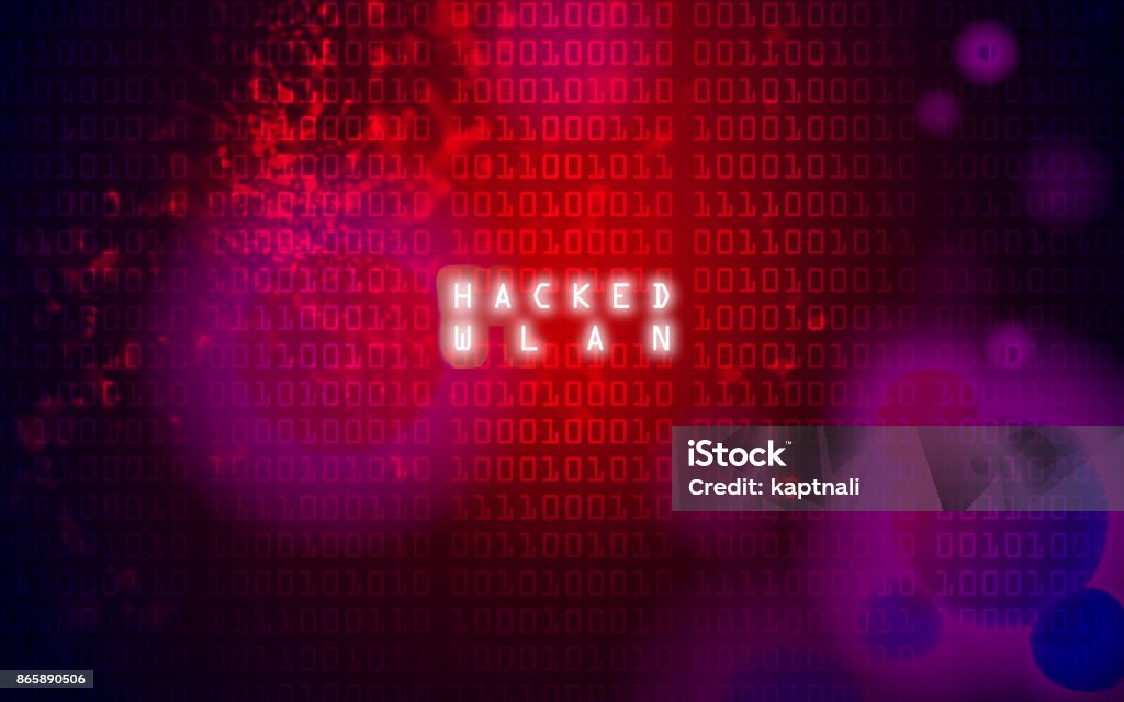 Hacked WLAN Router - Modem Virus or hacked computer equipment. Backup stock illustration