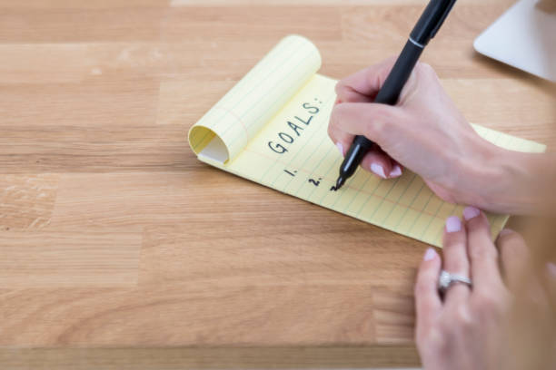 istock Unrecognizable woman makes a list of goals 865900094