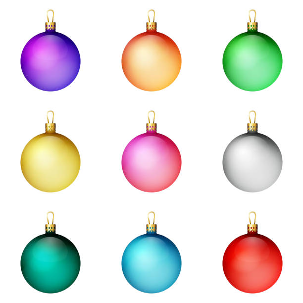 istock A festive set of bright Christmas balls. Merry Christmas. 865906320