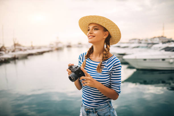 istock Girl at the port 865922596