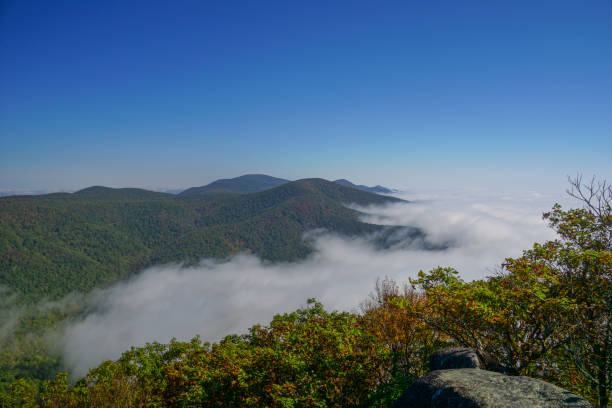 Blue Ridge Mountains Rising Above the Clouds in Virginia
