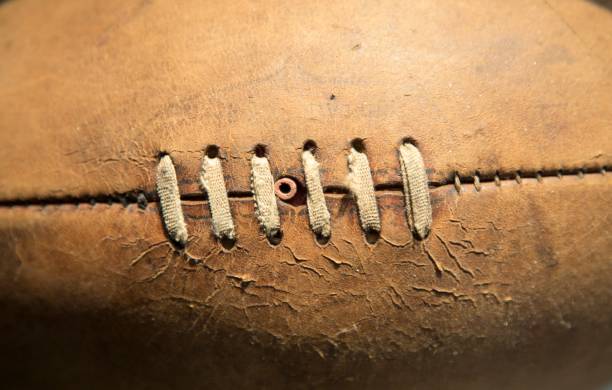 istock Old American Football ball 865931724
