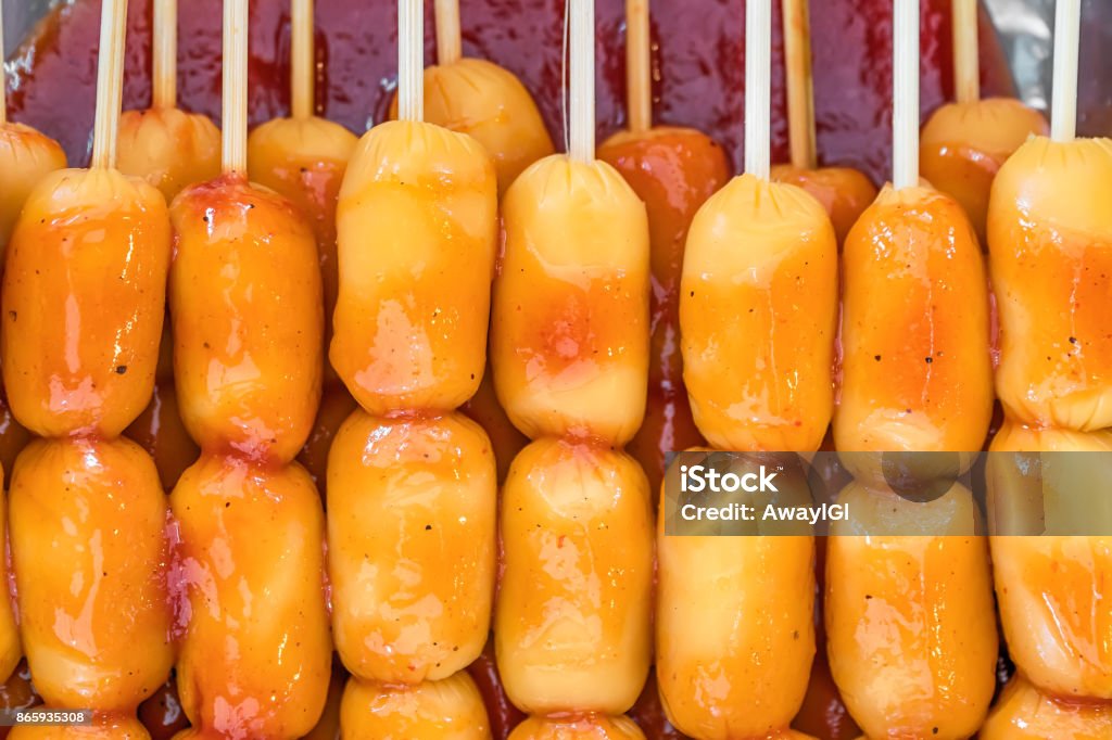 Thai steamed meat snacks being offered in a street food market Thai steamed meat snacks being offered in a street food market. Arrangement Stock Photo