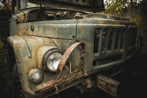 istock Old rusty wrecked car or truck 865940044