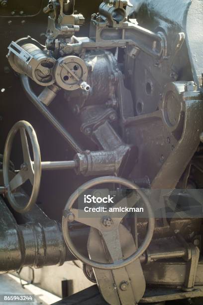 The Mechanism Of The Cannon Guns Stock Photo - Download Image Now - Accuracy, Arm, Artillery