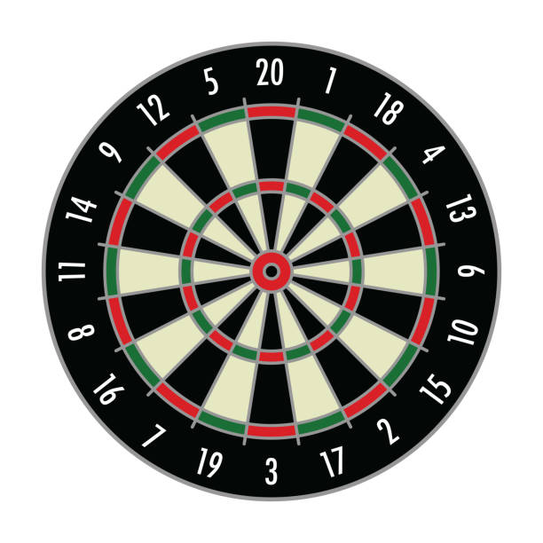 illustrations, cliparts, dessins animés et icônes de cible de fléchettes - dartboard sport scoreboard number