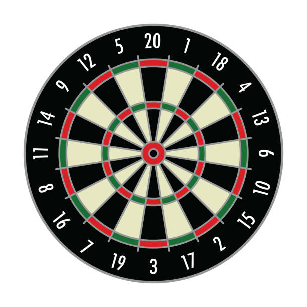 дартс - dartboard target pub sport stock illustrations