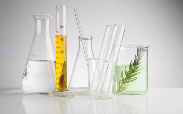 istock herbal medicine natural organic and scientific glassware, Research and development concept. 865950906