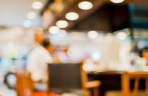 istock Blurred background of Customer at restaurant blur background with bokeh 865952880