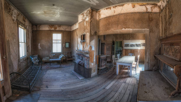 istock Interior view and an abandoned home at Bodie Ghost Town 865967244