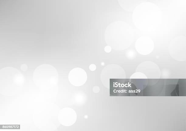 Abstract Gray Gradient Background With A Soft White Light Blur Vector Illustration Stock Illustration - Download Image Now