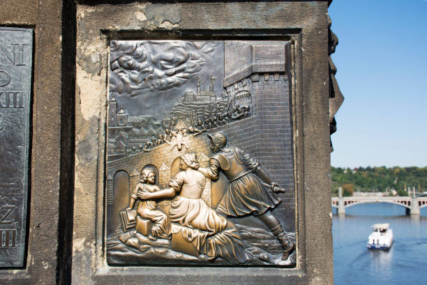 istock Plaque under St. John of Nepomuk Statue 865990054