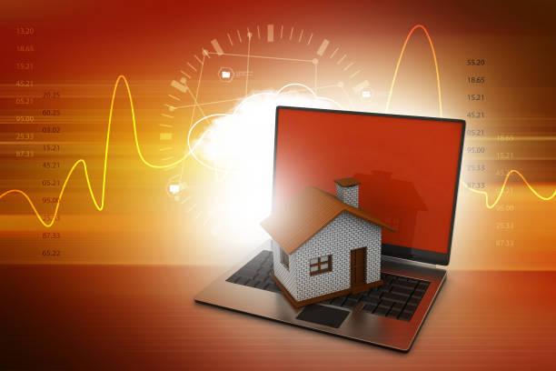 istock Real estate concept with laptop 865999996