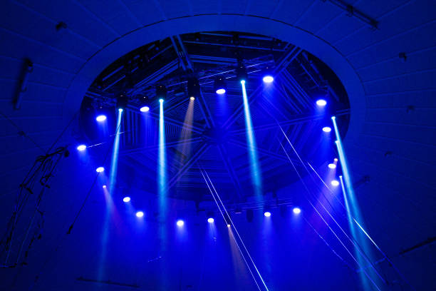 istock Stage lights. Concert light. Under the dome of the circus 866004812